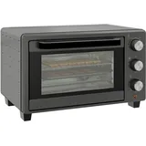 Minibackofen 21 L Toasterofen Mit 1 Drahtgestell Und 1 Backblech 3 Kochmodi 100°c-230°c Edelstahl Glas Grau