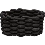 KLEINE WOLKE Korb Fellone M Mischgewebe Schwarz