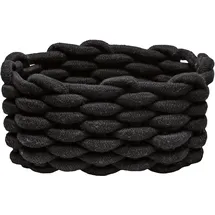 KLEINE WOLKE Korb Fellone M Mischgewebe Schwarz