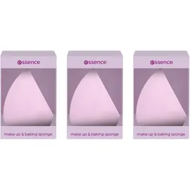 Essence make up & baking sponge, Make-up Schwämmchen, Nr. 01, Nanopartikel frei, 3er Pack (3x1pcs)