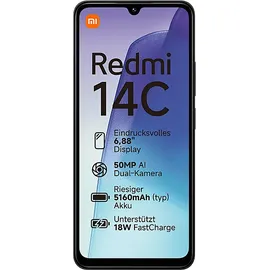 Xiaomi Redmi 14C 4 GB RAM 128 GB Midnight Black