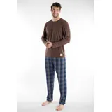 Tom Tailor Pyjama Rhodos in braun-mittel-Karo | Gr.: 48,