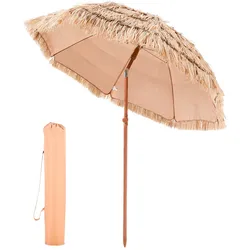 VEVOR Strohschirm Sonnenschirm Hawaii Strandschirm Gartenschirm Marktschirm 2m