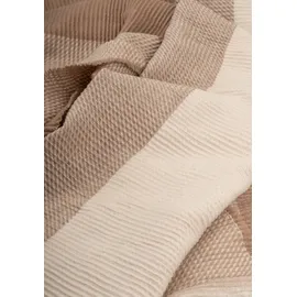 Capelli New York CAPELLI NEW YORK, Damen, braun (camel combo), Twill, Polyester, gemustert, mehrfarbig, Modetücher, tricolor, leichte Fransenkante, Farbverlauf