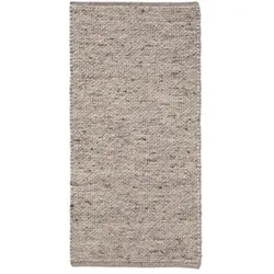 Allgäuer Teppichmanufaktur Webteppich Laax Uni 130 x 200 cm Mischgewebe Grau