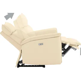 Home Affaire Relaxsessel HOME AFFAIRE "Zola, TV-Sessel mit Schlaffunktion, Sessel für Wohnzimmer mit", beige (creme), Kunstleder, Sessel, Relaxsessel, elektrischer Relaxfunktion und USB-Steckeranschluss, Breite 87 cm
