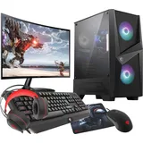 VIST Gaming PC Komplett Set Ryzen 5 3600 RTX 3050 16GB SSD 1TB W11 LCD 24''