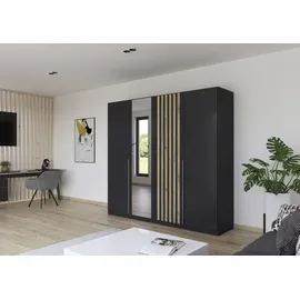 Rauch Drehtürenschrank Lamella 226 x 210 x 54 cm Grau