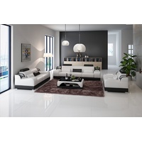 JVmoebel Sofa Klassische 3+2 Sitzer Sofa Couch Sofa Leder Sofa Polster Gruppe, Made in Europe schwarz|weiß