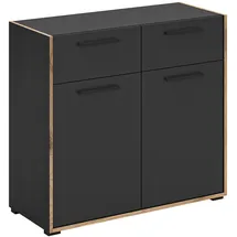 Home Affaire Highboard 95 x 86 x 37 cm basalt grau / Nox Oak nachbildung