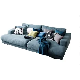 KAWOLA Big Sofa Madeline Stoff petrol