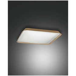 Fabas Luce Hugo Deckenleuchte LED 1x18W Metall und gebogenes Glas sandfarben/weiß