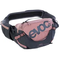 EVOC Hip Pack Pro 3 Hüfttasche (AERO FLEX Hüftgurt, AIR FLOW CONTACT SYSTEM, Mesh-Material, Werkzeugfach, Bauchtasche, perfekt für Trail-Liebhaber, One Size), Dusty Pink - Carbon Grey