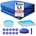 Melko Pool-Abdeckplane Solarfolie Ösen Poolheizung Poolabdeckung Stück 3-St Set bestehend aus Solarfolie mit 10 Ösen und Locheisen aus PVC blau 549x274 cm