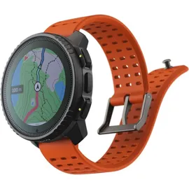 Suunto Vertical Solar BT 49 mm Edelstahlgehäuse schwarz Silikonarmband orange M