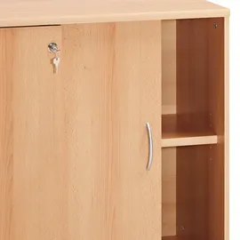 MÖBELPARTNER Serie 4000 Aktenschrank 100 x 39,5 x 76 cm braun