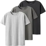 two soon 3er-Pack T-Shirt in Asphalt – Gr.: 158/164
