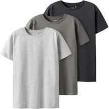 two soon 3er-Pack T-Shirt in Asphalt – Gr.: 158/164
