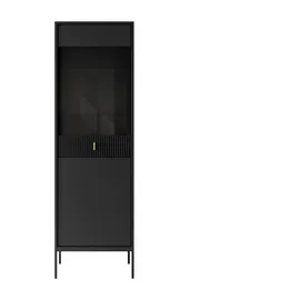 lookway Vitrine MIDNIGHT 54 x 39 x 175 cm Schwarz