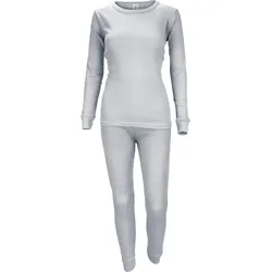 Thermounterwäsche Damen Set | Unterhemd + Unterhose | Innenfleece | Grau grau XL
