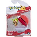 Pokémon PKW3134 - Clip'n'Go Poké Balls - Igamaro & Pokéball, offizieller Pokéball mit 5cm Figur