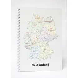 ADINA Premium Collegeblock Kollegblock "Deutschland" A4 blanko unliniert 80 Blatt 90g/qm