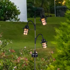 Lumi Jardin Solarleuchte Kunststoff Höhe 74 cm 1 Stück schwarz