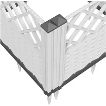 vidaXL Pflanzkasten mit Erdspießen 123,5 x 43,5 x 43,5 cm Weiß