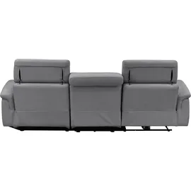 PLACES OF STYLE »Pareli, L-Form, 259cm,m. Recamiere, Echtleder, Kunstleder, Webstoff«, man. o. elektr. Relaxfunktion, USB/Kopfteilverstellg u. LED