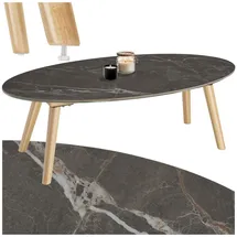 Tectake Acerra Beige Natur 100 x 50 x 34,5 cm