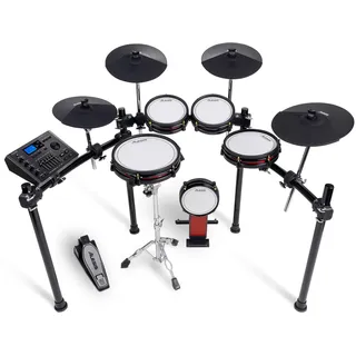 Alesis Crimson III - Elektronisches Schlagzeug mit Bluetooth, MIDI I/O, Dual-Zone Mesh Pads, Triple-Zone Ride, Becken mit Choke, Double Kick kompatibel, Drumeo Lektionen, BFD Player
