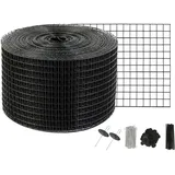 Vevor Vogelschutz für Solarmodule, 20,3 x 30,5 m, Taubenabwehr Solaranlagengitter mit 100 Aluminiumlegierung-Verschlüssen, Solarmodul-Schutz mit rostfreier PVC-Beschichtung, 1,27 cm Quadratgitter