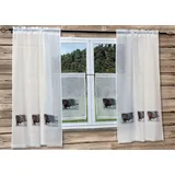 HOSSNER - ART OF HOME DECO Gardine "Weihnachtsmann" Gr. 1, beige, B:90cm H:150cm, Organza, Polyester, HOSSNER - ART OF HOME DECO, Gardinen, Gardine, Landhaus-Look