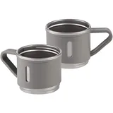 Gräwe Becher 0,15 l Grau 2 St.