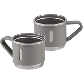 Gräwe Becher 0,15 l Grau 2 St.