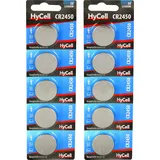 HyCell 10er Pack Lithium Knopfzellen CR2450 3V - Knopfbatterien - 10 Stück