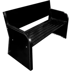 Powershot Sitzbank aus Stahl ohne Personalisierung - schwarz