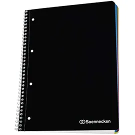 SOENNECKEN Meetingbook 3096 DIN A4 4fach gelocht 90g/qm schwarz