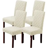 Minicloss Stuhlhusse Stretch Stuhlhussen Schwingstühle, Abnehmbarer Waschbarer Stuhlbezug beige