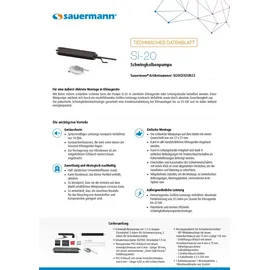Sauermann Neue Si-20 Schwingkolbenpumpe