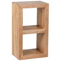 Wohnling Standregal Massiv 88 cm mit 2 Böden Massivholz