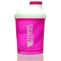 Fitnesskaufhaus Protein Shaker mit Sieb 300ml, Pink/Weiß - sehr