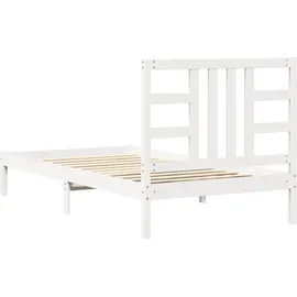 vidaXL Massivholzbett 100 x 200 cm Weiß