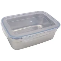 Buri - Edelstahl Frischhaltedose 550ml Vorratsdose Brotdose Lunchbox Klickverschluss