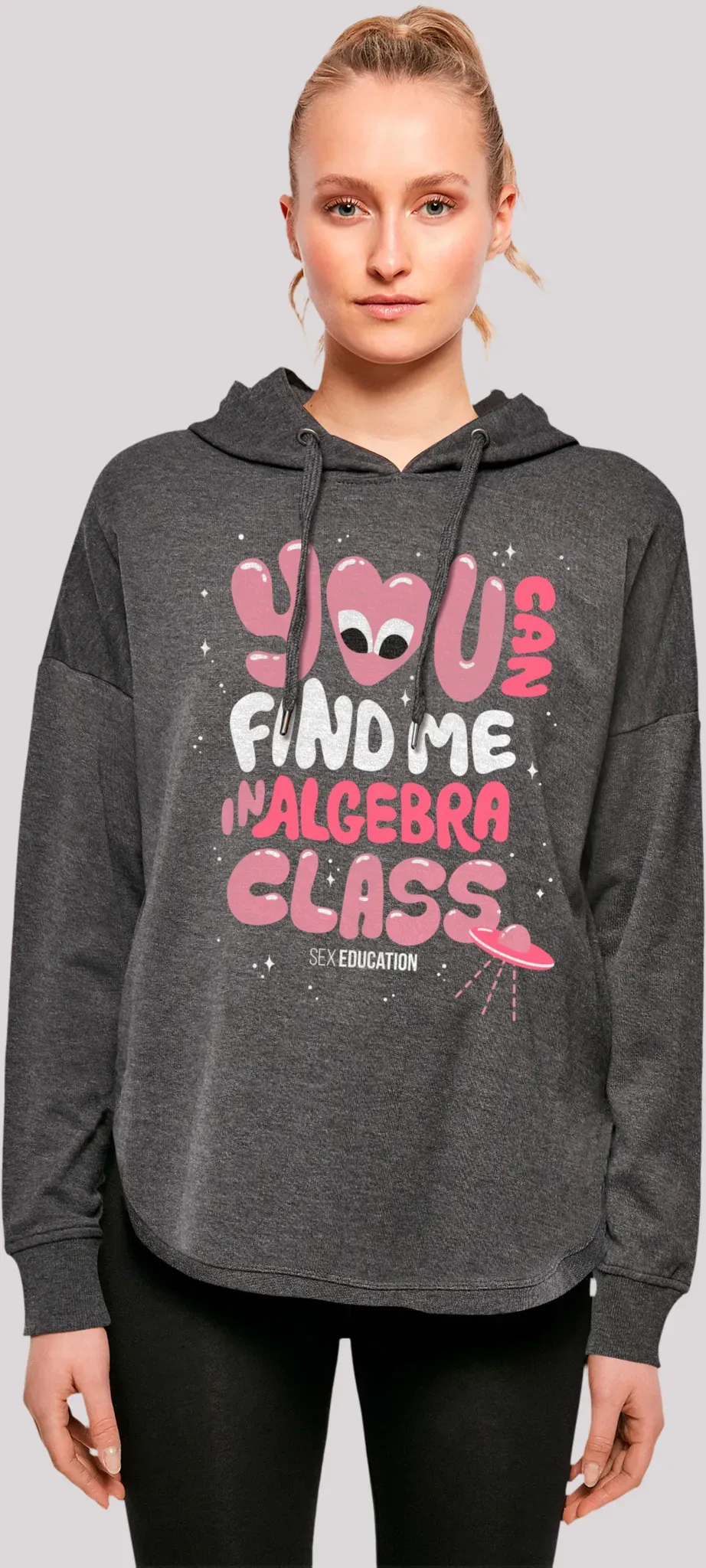 Kapuzenpullover F4NT4STIC "Sex Education You can Find Me In Algebra Class" Gr. S, grau (charcoal) Damen Pullover Premium Qualität