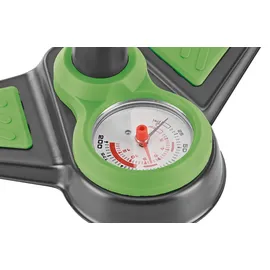 Prophete Standluftpumpe mit Manometer für alle Ventilarten, schwarz/orange