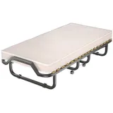 COSTWAY Gästebett klappbar, 90x200cm auf Rädern, mit Matratze, 120 kg beige|weiß