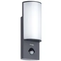 Oktaplex lighting Außenleuchte Aluminium 21,4 cm mit Bewegungsmelder 800 lm IP54 anthrazit