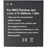 AccuCell Akku passend für Wiko Rainbow Jam, Wiko Rainbow Jam 4G, Akku 5222, 60,2 x 70,0 x 4,7mm