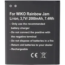 AccuCell Akku passend für Wiko Rainbow Jam, Wiko Rainbow Jam 4G, Akku 5222, 60,2 x 70,0 x 4,7mm